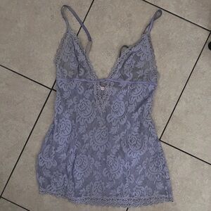 Lilac lace slip dress